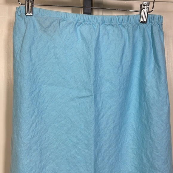 J.Peterman Company Women’s Linen Maxi Skirt 100% Linen Size Small Light Blue - Picture 5 of 8